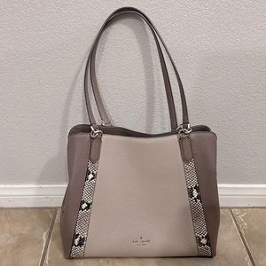 Kate Spade pebbled leather tote-brown/taupe.